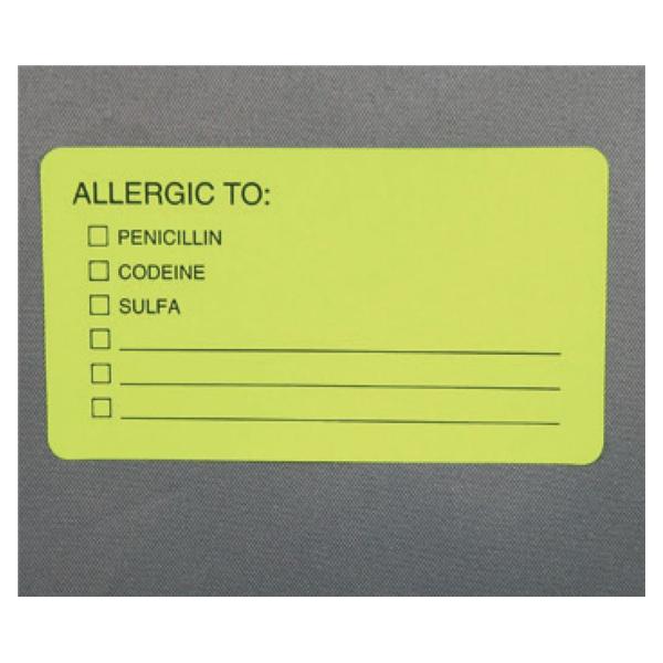 HPTC Label Informational Allergic To 100/Pk - ATL