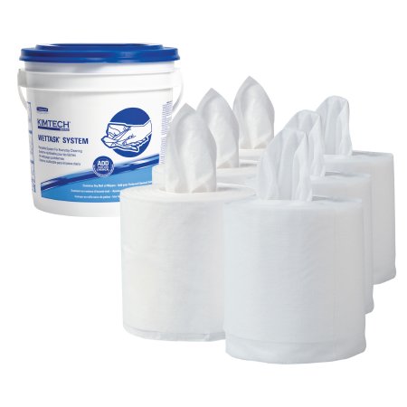 Kimberly Clark Kimtech Prep Wettask Task Wipe White NonSterile Meltblown 12 X 12-1/2 Inch Disposable - 6411