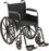 Drive Medical Silver Sport 1 Wheelchair Padded Arm Style Mag Wheel Black 18 Inch Seat Width 300 lbs. Weight Capacity - SSP118FA-SF