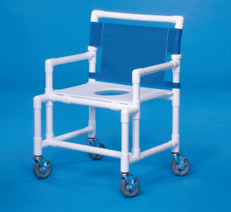 IPU IPU Shower Chair ipu Fixed Arm PVC Frame Mesh Back - SC200-OS-FS