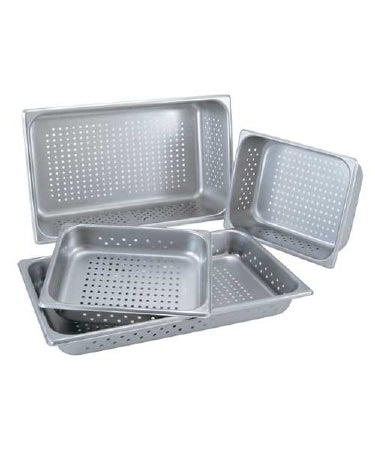 Medegen Medical Products LLC Instrument Tray Perforated Half Size Stainless Steel 10.38 X 12.75 X 2.5 Inch - 30223