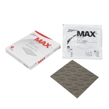 PolyMem MAX - Silver Foam Dressing 8 X 8 Inch Square Sterile - 1088
