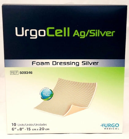 UrgoCell Ag - Silver Foam Dressing 6 X 8 Inch Rectangle Sterile - 509346