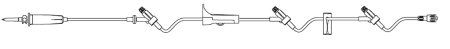 B. Braun SafeDAY Administration Set SafeDay 15 Drops / mL Drip Rate 112 Inch 3 Ports - 352899