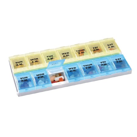 EZY Dose Adult-Lock - Pill Organizer 2X-Large 7 Day 2 Dose - 67828