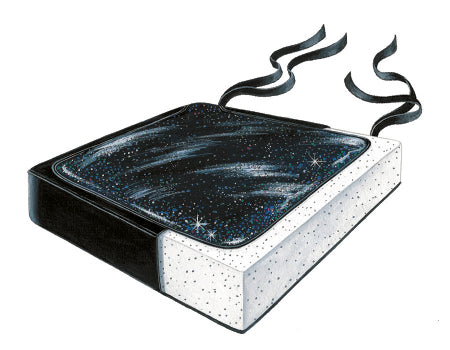 Skil-Care Sittin' Pretty Starry Night Seat Cushion 16 W X 16 D X 2-1/2 H Inch Foam / Gel - 751196