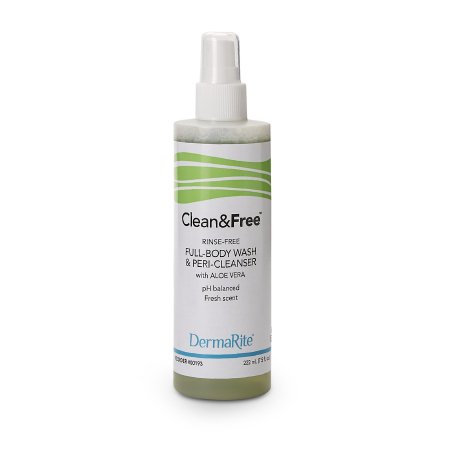 Clean & Free - Rinse-Free Shampoo and Body Wash 7.5 oz. Pump Bottle Scented - 00193