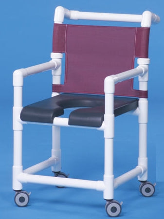 IPU IPU Shower Chair ipu Fixed Arm PVC Frame Mesh Back - SC200-OS-FS