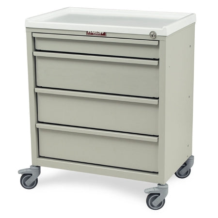 ETC Line - Treatment Cart Steel 23.38 X 27.25 X 15.13 Inch Light Gray One 2.75 Inch, Three 5.75 Inch Drawers - ETC-4