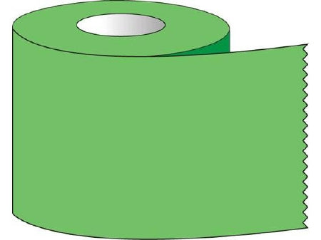 Shamrock Scientific Color Coded Tape Chart Tab Without Legend Green 1 X 500 Inch - ST-10-3