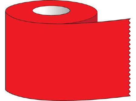 Shamrock Scientific Color Coded Tape Chart Tab Without Legend Red 1 X 500 Inch - ST-10-4