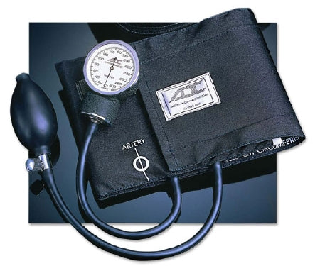 American Diagnostic Corp Diagnostix 760 Series Aneroid Sphygmomanometer Pocket Style Hand Held 2-Tube Small Adult Size Arm - 760-10SABK