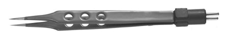 Padgett - Bipolar Forceps Jeweler 4-1/2 Inch Length Surgical Grade Coated Stainless Steel NonSterile NonLocking Fenestrated Thumb Handle Straight Needle Tips - PM-9420