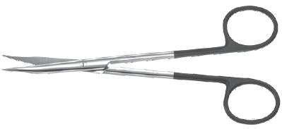 Padgett SuperCut - Dissecting Scissors Jamison 7 Inch Length OR Grade German Stainless Steel NonSterile Finger Ring Handle Curved Blade Semi Sharp - PM-6848