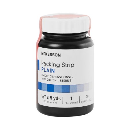 McKesson - Wound Packing Strip Plain Cotton Non-impregnated Medium 1/2 Inch X 5 Yard 1 Count Sterile - 61-59220