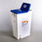 Cardinal PharmaSafety Pharmaceutical Waste Container Nestable 26 H X 12-3/4 D X 18-1/4 W Inch 18 Gallon White Base / Blue Lid Vertical Entry Hinged Lid - 8870-