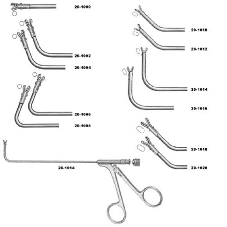 Integra Lifesciences - Nasal Forceps Giraffe 5-1/2 Inch Length Angled 2 X 4 mm Cup, 90 Degree, Vertical - 20-1014