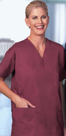 Fashion Seal Uniforms Scrub Shirt Small Navy Blue 2 Pockets Short Set-In Sleeves Unisex - 7889-S