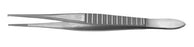 Padgett - Dissecting Forceps Gillies 6 Inch Length Surgical Grade Stainless Steel NonSterile NonLocking Thumb Handle Straight Serrated Tips with 1 X 2 Fine Teeth - PM-0306