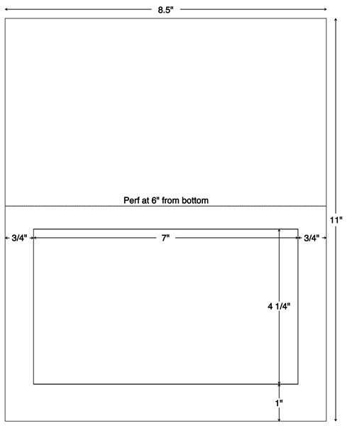 Tabbies Integrated Label Forms - 7"W x 4-1/4"H, 1500 per Case - 59923