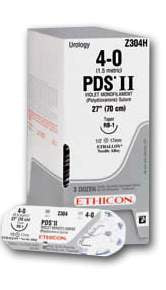 J & J Healthcare Systems PDS Plus Antibacterial Suture with Needle Absorbable Uncoated Undyed Suture Monofilament Polydioxanone with Irgacare MP Antibacterial Suture Size 3-0 27 Inch Suture 1-Needle 19 mm Length 3/8 Circle Reverse Cutting Needle - PDP423H