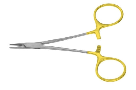 Miltex Needle Holder 4-3/4 Inch Delicate, Serrated Jaw Finger Ring Handle - PM-2404