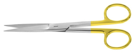 Padgett - Operating Scissors 5-1/2 Inch Length Surgical Grade Stainless Steel / Tungsten Carbide NonSterile Finger Ring Handle Straight Blade Sharp Tip / Sharp Tip - PM-2620
