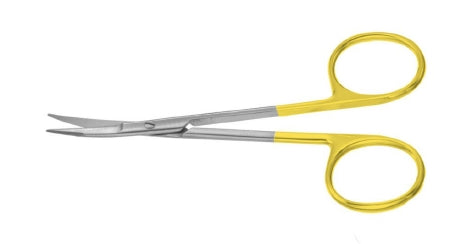 Miltex Padgett Blepharoplasty Scissors Kaye 4-1/2 Inch Length Surgical Grade Stainless Steel / Tungsten Carbide NonSterile Finger Ring Handle Curved Blade Sharp/Sharp - PM-29065