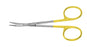 Miltex Padgett Blepharoplasty Scissors Kaye 4-1/2 Inch Length Surgical Grade Stainless Steel / Tungsten Carbide NonSterile Finger Ring Handle Curved Blade Sharp/Sharp - PM-29065