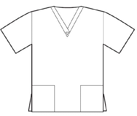 Fashion Seal Uniforms - Scrub Shirt 3X-Large Navy Blue 2 Pockets Short Set-In Sleeve Female - 7329-3XL
