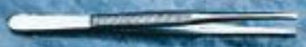 Fisher Scientific Fisherbrand General Purpose Forceps 4-1/2 Inch Stainless Steel NonSterile NonLocking Thumb Handle Straight Broad Thin Tips - 10300