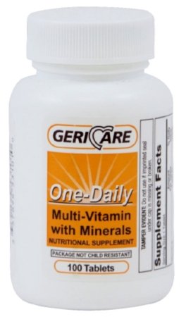 McKesson Geri-Care Multivitamin Supplement with Minerals Tablet 100 per Bottle - 531-01-GCP