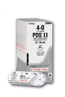 J & J Healthcare Systems PDS Plus Antibacterial Suture with Needle Absorbable Uncoated Violet Suture Monofilament Polydioxanone with Irgacare MP Antibacterial Suture Size 0 36 Inch Suture 1-Needle 40 mm Length 1/2 Circle Taper Point Needle - PDP358T
