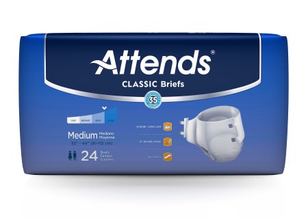 Attends Healthcare Products AttendsClassic Adult Incontinent Brief Tab Closure Medium Disposable Heavy Absorbency - BRB20