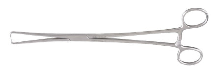 Miltex - Tenaculum Forceps Braun 10 Inch Length OR Grade German Stainless Steel NonSterile Ratchet Lock Finger Ring Handle Straight Squared 1 X 1 Atraumatic Prongs - 30-965ATR