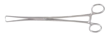 Miltex Miltex Tenaculum Forceps Braun 10 Inch OR Grade Stainless Steel (German) NonSterile Ratchet Lock Finger Ring Handle Straight Squared 1 X 1 Atraumatic Prongs - 30-965ATR