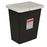 Cardinal SharpSafety RCRA Waste Container 17-3/4 H X 11 D X 15-1/2 W Inch 8 Gallon Black Base / White Lid Vertical Entry Hinged Lid - 8607RC