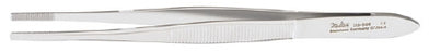 Miltex - Depilatory Forceps 5-1/4 Inch Length OR Grade German Stainless Steel NonSterile NonLocking Thumb Handle Straight Flat Square Serrated Tips - 33-500