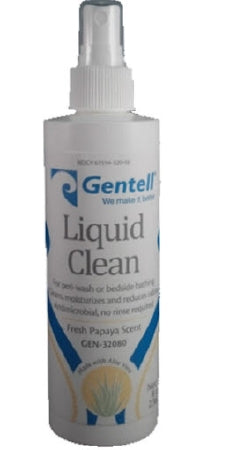 Gentell Liquid Clean Antimicrobial Body Wash Liquid 8 oz. Pump Bottle Papaya Scent - GEN-32080C