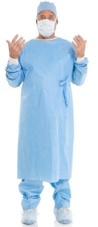 O&M Halyard Inc Evolution 4 Non-Reinforced Surgical Gown X-Large Unisex NonSterile Blue - 79980
