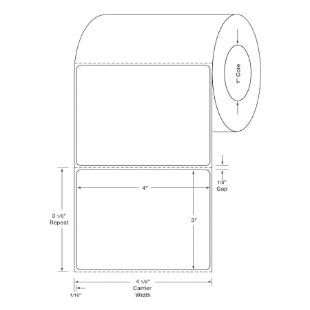Centurion - Blank Label Laboratory Use White Paper 3 X 4 Inch - Medline - DTL588