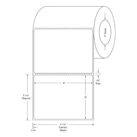 Centurion - Blank Label Laboratory Use White Paper 3 X 4 Inch - DTL588