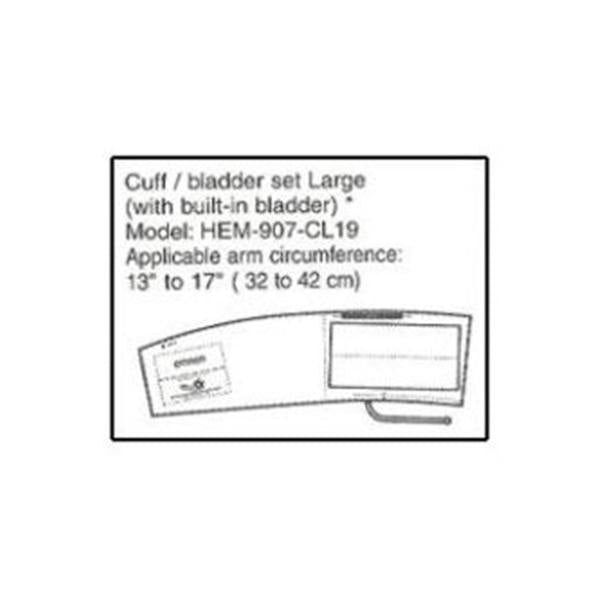 Omron Healthcare. Cuff & Bladder Bp Intellisense F/ Hem907Xl Dgtl Mntr 22-32 Adlt Md Blu Ea - HEM-907-CR19