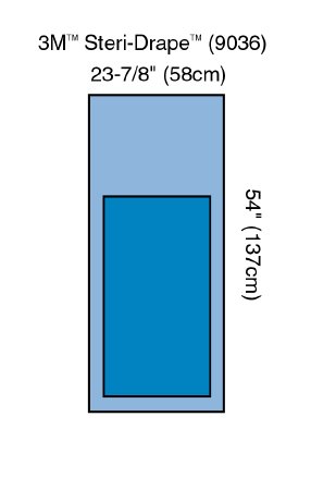 3M Steri-Drape - Mayo Stand Cover 23-7/8 W X 54 L Inch - 9036