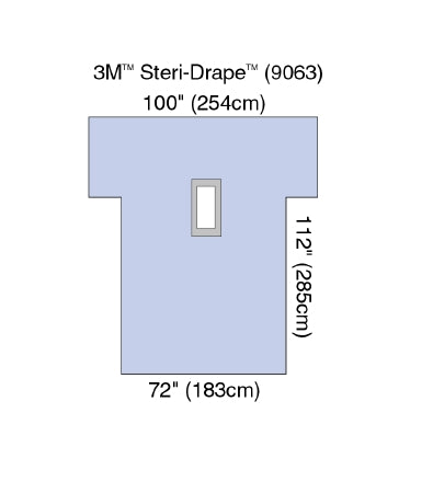 3M Steri-Drape - Abdominal Drape Laparotomy Drape 112 W X 100 L Inch Sterile - 9063