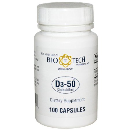 Bio Tech - Vitamin Supplement Vitamin D3 50000 IU Strength Capsule 100 per Bottle - 53191036201