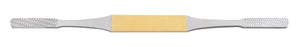 Miltex Miltex Rasp Fomon 8-1/4 Inch Stainless Steel / Tungsten Carbide Reusable 7.2 mm Straight Backward Cutting Blades with No. 3 & No. 4 Grits - 21-381TC