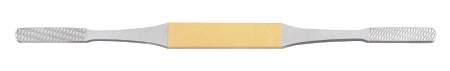 Miltex Miltex Rasp Fomon 8-1/4 Inch Stainless Steel / Tungsten Carbide Reusable 7.2 mm Straight Backward Cutting Blades with No. 3 & No. 4 Grits - 21-381TC