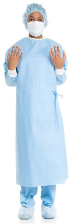 O&M Halyard Inc Ultra Non-Reinforced Surgical Gown ULTRA 2X-Large Unisex AAMI Level 3 NonSterile Blue - 71331