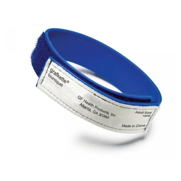 Graham-Field/Everest &Jennings Tourniquet Cmprs Dvc Bnd Grfkt 14.5X1 Thrmplstc Elstmr Flt Blu Adlt 12/Bx - 1806